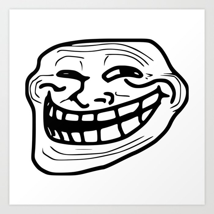 Official Meme Troll face Meme Canvas Print by Art