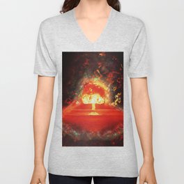 Famous humourous quotes series: Atomic mushroom explosion  V Neck T Shirt