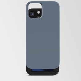 Light Slate Grey Solid Color Popular Hues Patternless Shades of Gray Collection Hex #778899 iPhone Card Case