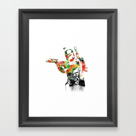 Boba Fett Print Framed Art Print