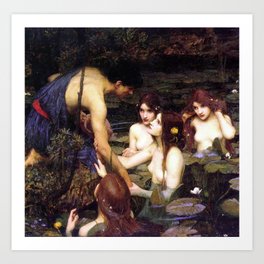 Hylas And The Nymphs John William Waterhouse Art Print