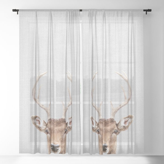 Deer 2 - Colorful Sheer Curtain