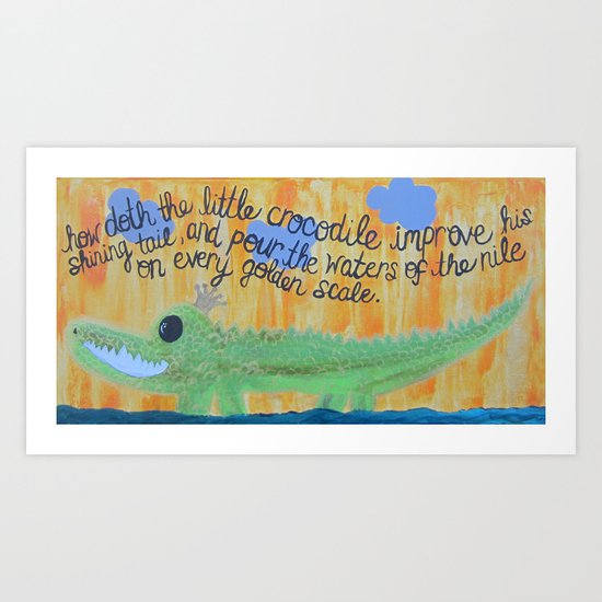Little Crocodile Art Print By Skyelish Society6