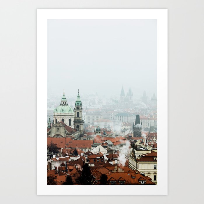 Cold Mornings over Prague Art Print