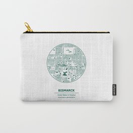 Bismarck city map coordinates Carry-All Pouch