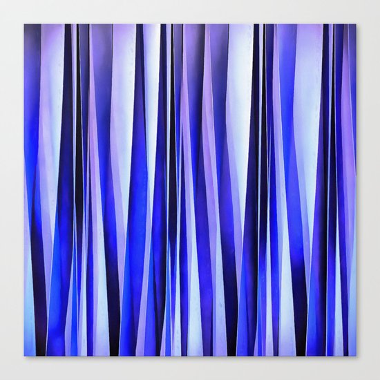 Peace and Harmony Blue Striped Abstract Pattern Canvas Print