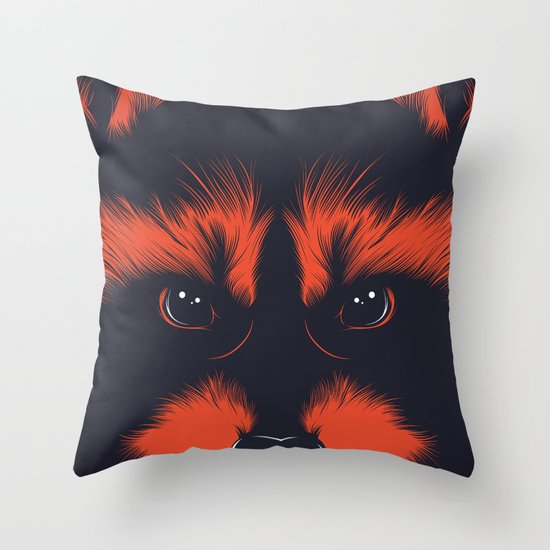 raccoon Throw Pillow