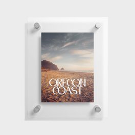 Oregon Coast Beach Sunset | Travel Photography Floating Acrylic Print