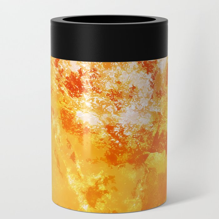 Fruit Punch Yellow Abstract Can Cooler