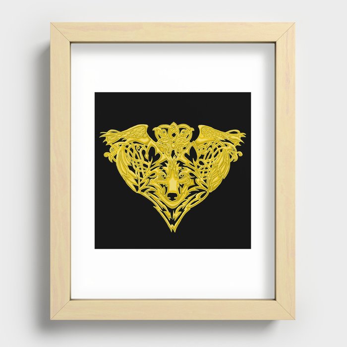 Wolf Raven Recessed Framed Print