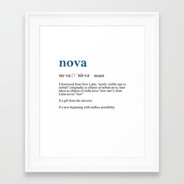 Define Nova Framed Art Print