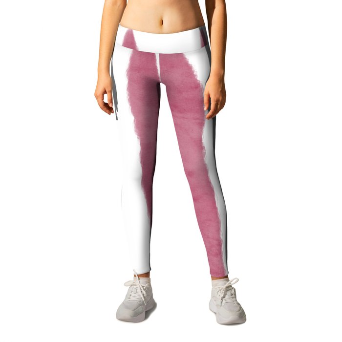Watercolor Vertical Lines With White 52 Leggings