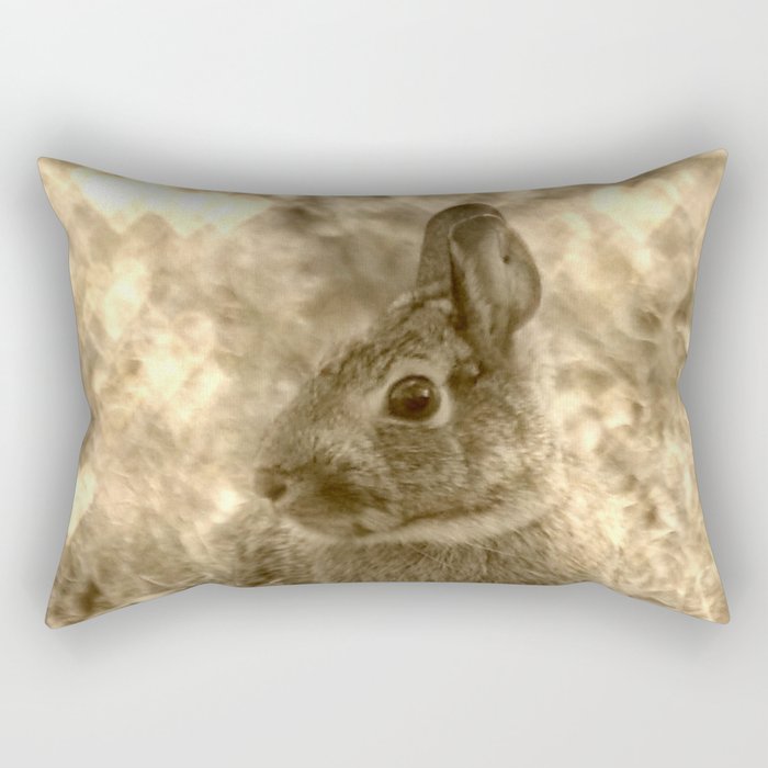Spring Rabbit Rectangular Pillow