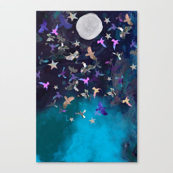 Midnight Birds Canvas Print