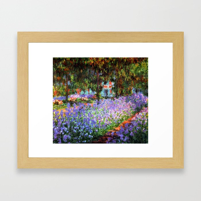 Claude Monet The Artist's Garden at Giverny Framed Art Print