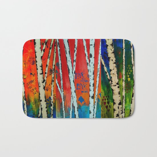 Birch Tree Stitch Bath Mat