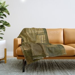Worn Upholstery Patchwork Throw Blanket