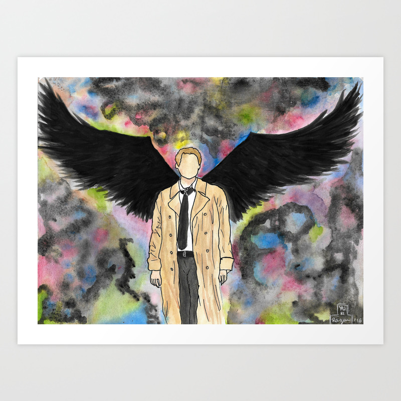 Watercolor Angel Art Print By Yuki Rozen | Society6