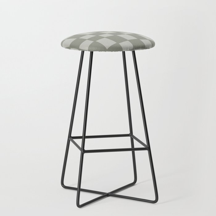 Tipsy checker in forest green Bar Stool