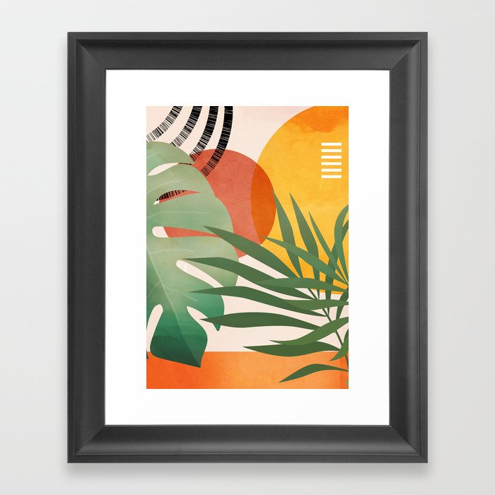 Tropical Garden Leaves 04 Framed Art Print
