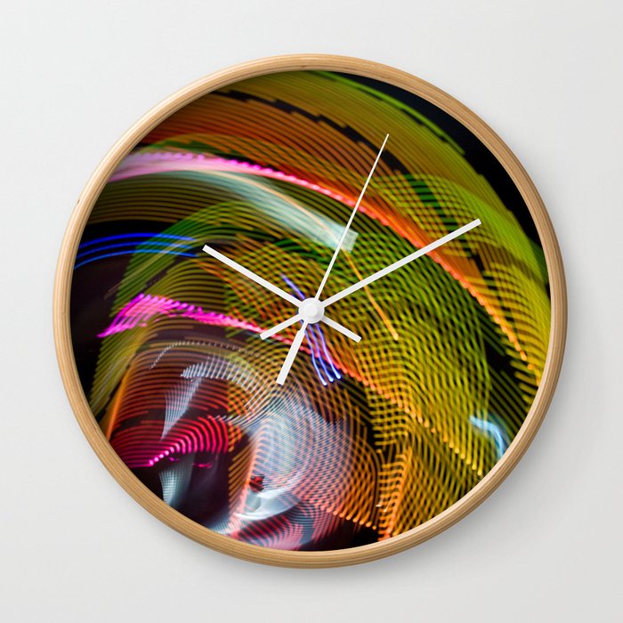 Experiments In Light Abstraction 3 Wall Clock By Michellefay