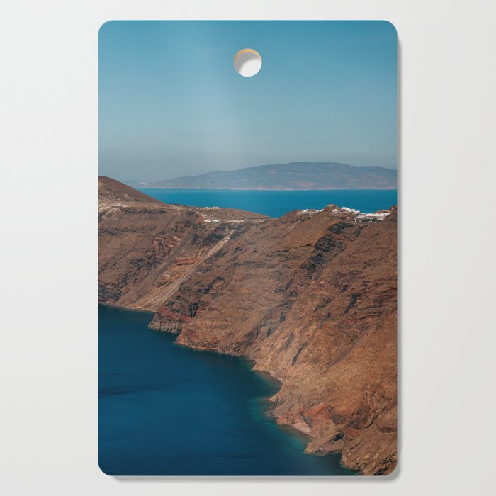 View over the Volcanic Greek Island Santorini | Landscape, Nature and Travel Photography in Greece, Europe Cutting Board