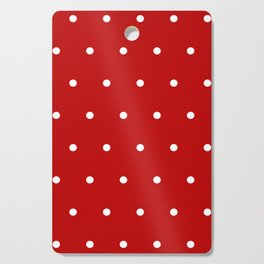 Red and White Polka Dots Pattern Cutting Board