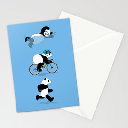 Panda Triathlon Stationery Card