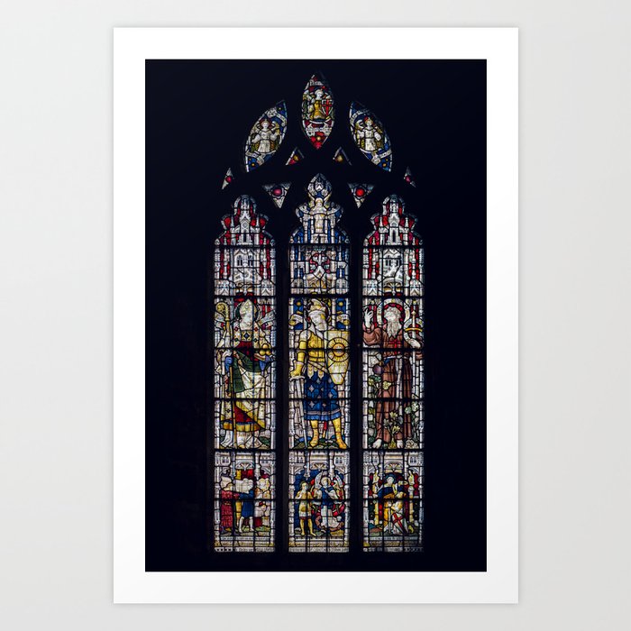 Good Knight Stained Glass Window Stratford Upon Avon England Art Print