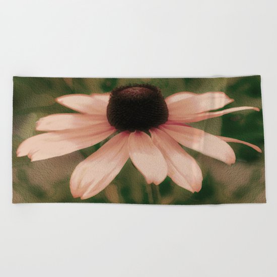 Soft Delicate Pink Daisy Beach Towel