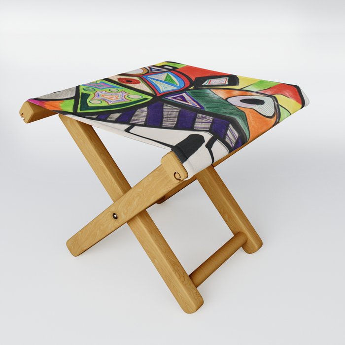 contorted mind Folding Stool