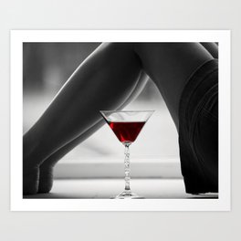 Mont Everest in the shadow of the wine glass Art Print