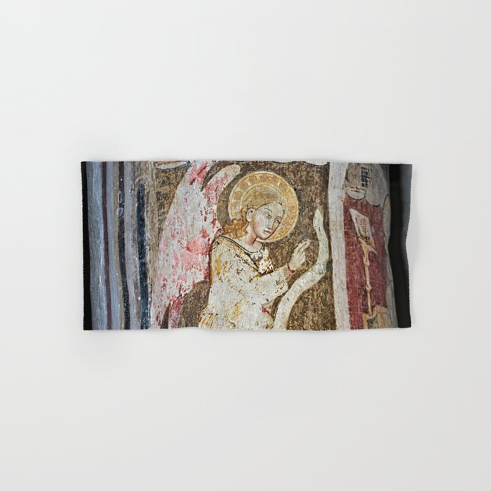 Angel Medieval Fresco Painting Hand & Bath Towel