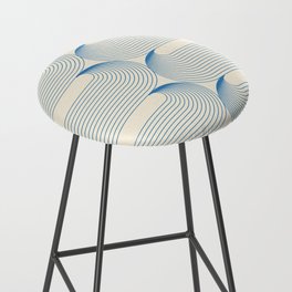 Abstraction_NEW_SUN_HOT_WAVE_OCEAN_LINE_POP_ART_0216A Bar Stool