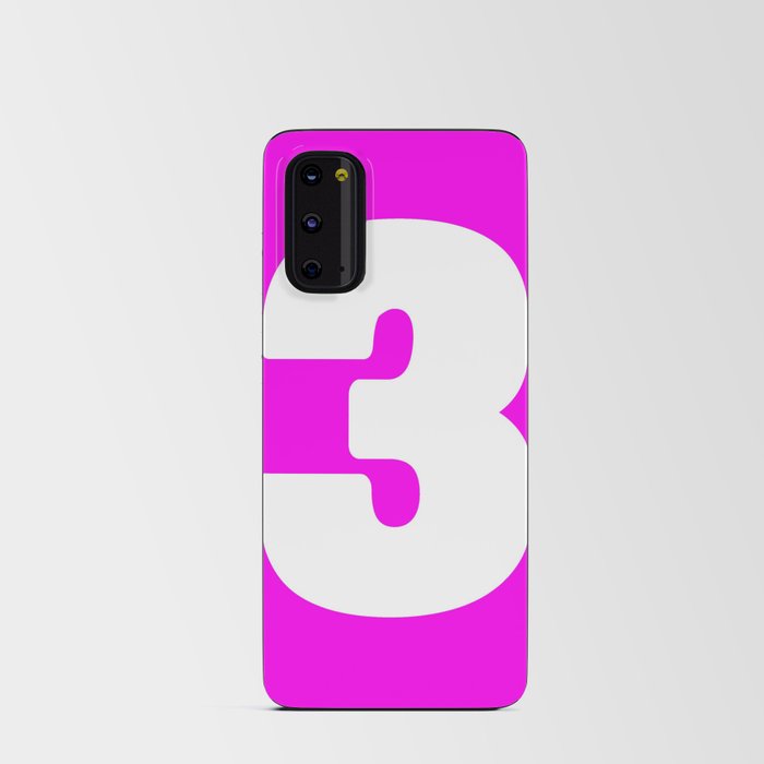 3 (White & Magenta Number) Android Card Case