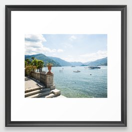 Lake Como with Steps Framed Art Print