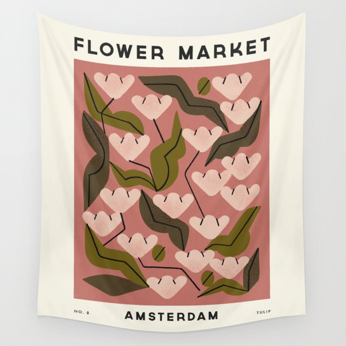 Flower Market No. 8 Wall Tapestry