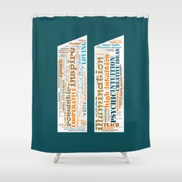 Life Path 11 (color background) Shower Curtain