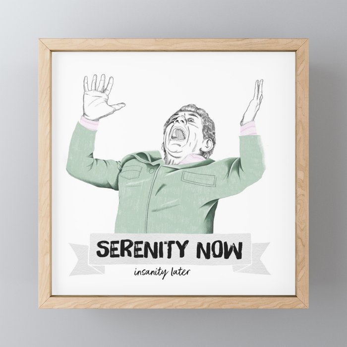 Serenity now, isanity later Framed Mini Art Print