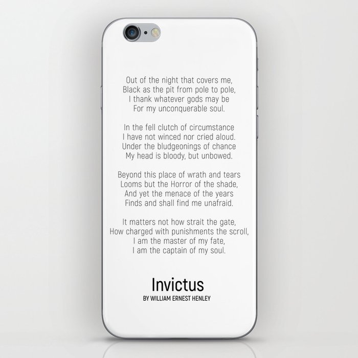 Invictus by William Ernest Henley #minimalist #poem iPhone Skin by Andrea  Anderegg Photography | Society6