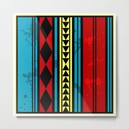 5x5 Metal Print | Choctaw, Pattern, Digital, Southeastern, Graphicdesign, Nativeamerican 