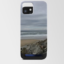 Cloudy Beach With Rocks iPhone Card Case