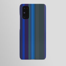 strong blue and very dark violet colored stripes Android Case