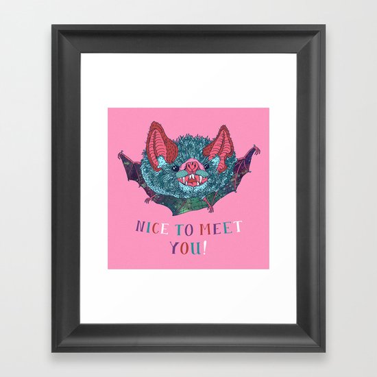 Nice to Meet You! Framed Art Print