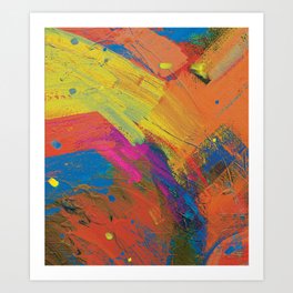 Vibrant Sunset (Large Brush Strokes) Art Print