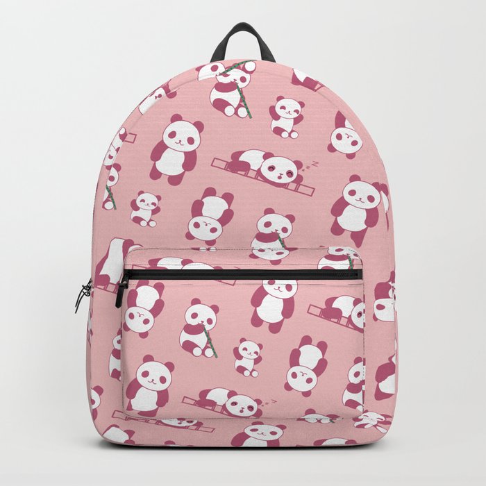 Cute Pink Panda Pattern Backpack