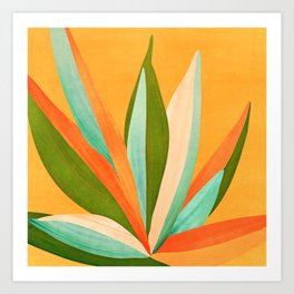 Summer Cactus Botanical Painting Art Print
