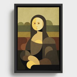 mona lisa - cubist Framed Canvas