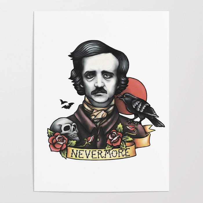 Edgar Allan Poe Raven Nevermore Poster