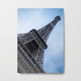 France, Paris, Eifel Tower, Color, iPhone, Diagonal, Black and White Metal Print